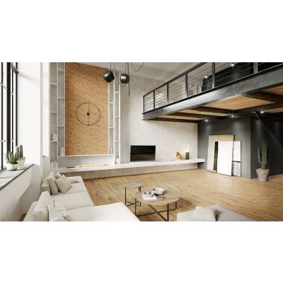 Opoczno Grand Wood Rustic Bronze Mosaic Trapeze mozaika ścienno-podłogowa 19x30,6 cm STR brązowy mat