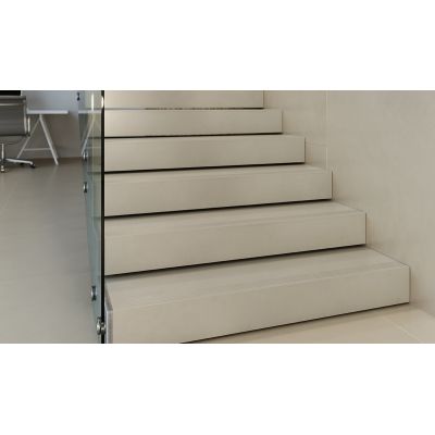 Opoczno Optimum Light Grey Steptread stopnica podłogowa 29,8x119,8 cm szary mat