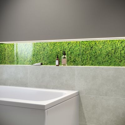 Cersanit Fresh Moss glass inserto dekor ścienny 29x59 cm zielony połysk