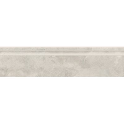 Opoczno Quenos White Steptread stopnica podłogowa 29,8x119,8 cm biały mat