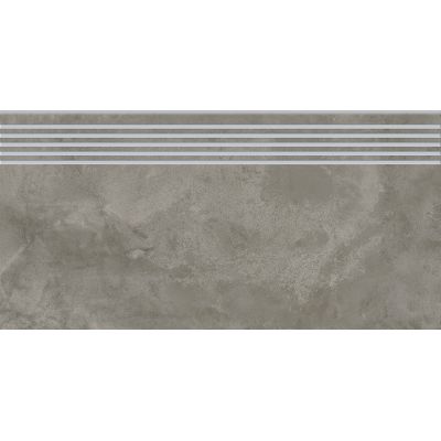 Opoczno Quenos Grey Steptread stopnica podłogowa 29,8x59,8 cm szary mat
