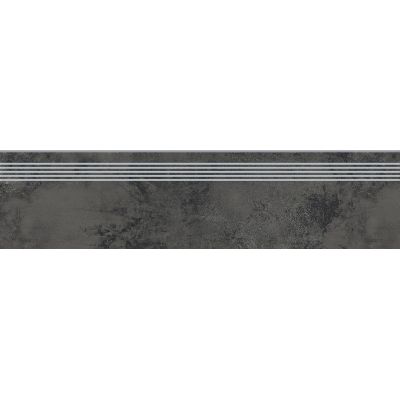 Opoczno Quenos Graphite Steptread stopnica podłogowa 29,8x119,8 cm szary mat