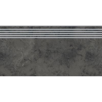 Opoczno Quenos Graphite Steptread stopnica podłogowa 29,8x59,8 cm szary mat