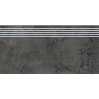 Opoczno Quenos Graphite Steptread stopnica podłogowa 29,8x59,8 cm szary mat