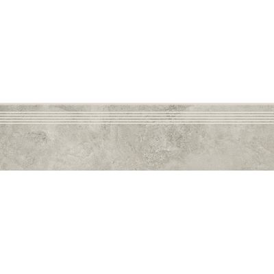 Opoczno Quenos Light Grey Steptread stopnica podłogowa 29,8x119,8 cm szary mat