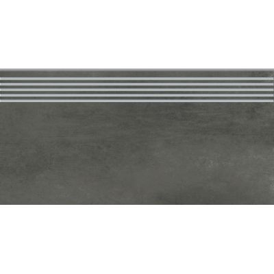 Opoczno Grava graphite steptread stopnica podłogowa 29,8x59,8 cm grafitowy mat