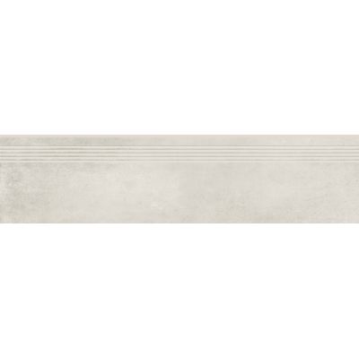 Opoczno Grava white steptread stopnica podłogowa 29,8x119,8 cm biały mat
