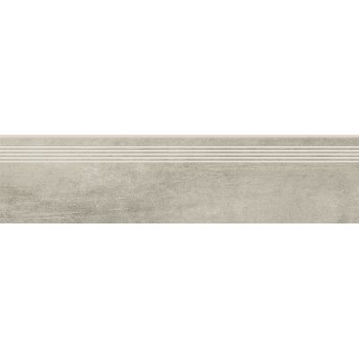 Opoczno Grava light grey steptread stopnica podłogowa 29,8x119,8 cm jasny szary mat