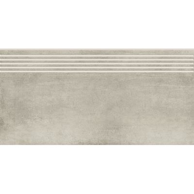 Opoczno Grava light grey steptread stopnica podłogowa 29,8x59,8 cm jasny szary mat