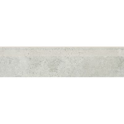 Opoczno Newstone Light Grey Steptread stopnica podłogowa 29,8x119,8 cm szary mat