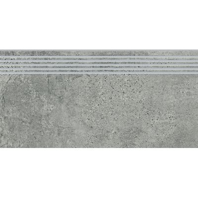 Opoczno Newstone Grey Steptread stopnica podłogowa 29,8x59,8 cm szary mat