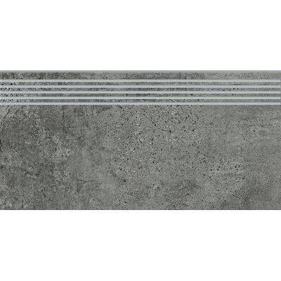 Opoczno Newstone Graphite Steptread stopnica podłogowa 29,8x59,8 cm szary mat