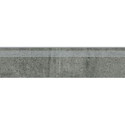 Opoczno Newstone Graphite Steptread stopnica podłogowa 29,8x119,8 cm szary mat