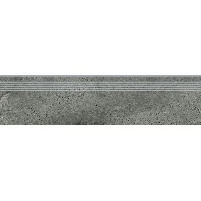 Opoczno Newstone Graphite Steptread stopnica podłogowa 29,8x119,8 cm szary mat