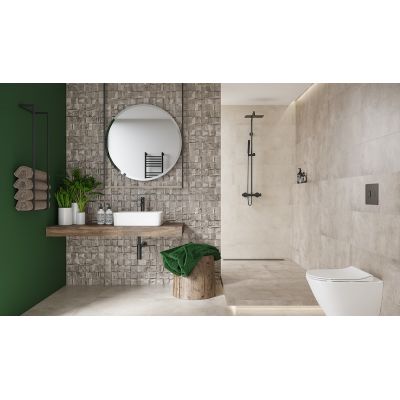 Opoczno Nerina Slash Grey Micro płytka ścienno-podłogowa  59,3x59,3 cm szara mikrogranilia