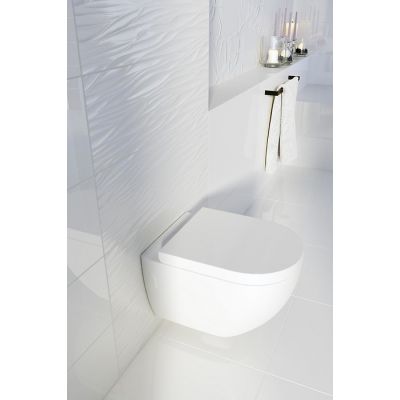 Opoczno Structure Pattern White Wave Structure płytka ścienna 25x75 cm STR biały połysk