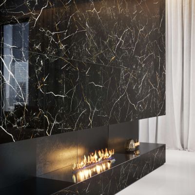 Opoczno Royal Black Polished płytka ścienno-podłogowa 79,8x79,8 cm czarny połysk