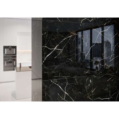 Opoczno Royal Black Polished płytka ścienno-podłogowa 79,8x79,8 cm czarny połysk