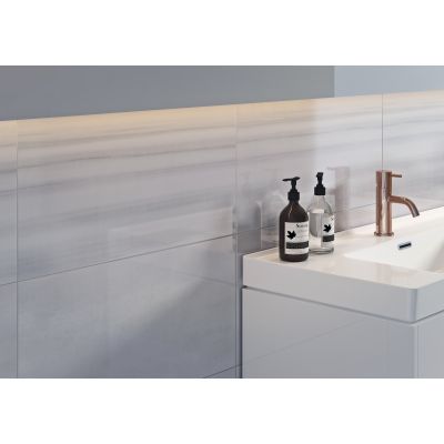 Opoczno Colorado Nights light grey stripes płytka ścienna 29x59,3 cm jasny szary połysk