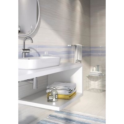 Opoczno Elegant Stripes White płytka ścienna 25x75 cm biały połysk