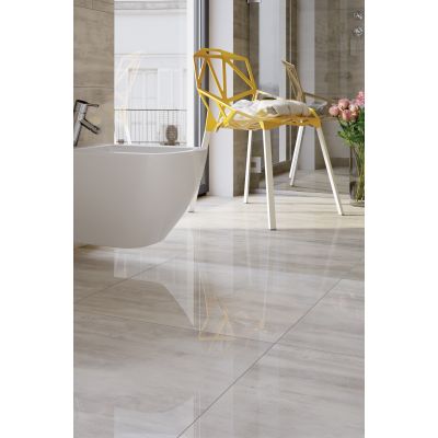 Opoczno Floorwood white lappato płytka ścienno-podłogowa 59,3x59,3 cm biały lappato