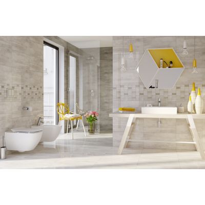 Opoczno Floorwood white lappato płytka ścienno-podłogowa 59,3x59,3 cm biały lappato