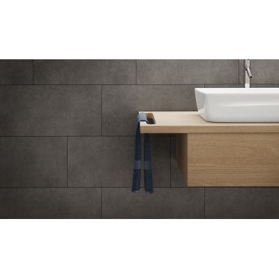 Opoczno Ares graphite płytka ścienno-podłogowa 29,8x29,8 cm grafitowy mat