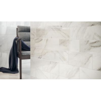 Opoczno Marble Charm White Glossy płytka ścienna 29x59,3 cm biały połysk