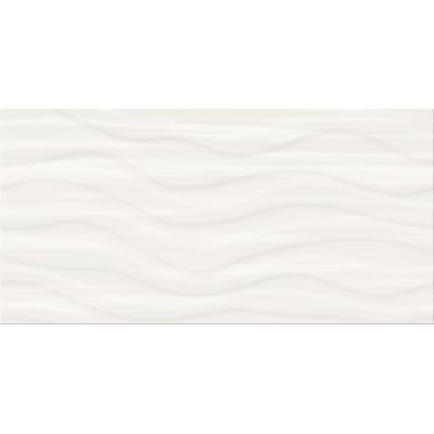 Cersanit Soft Romantic PS803 white satin wave structure płytka ścienna 29,8x59,8 cm STR biały satynowy