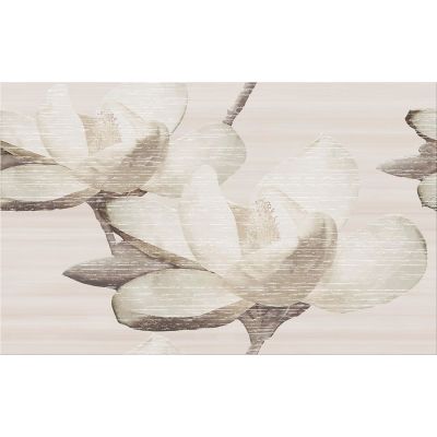 Cersanit Marisol beige inserto flower dekor ścienny 25x40 cm mix połysk