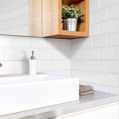 Fabresa Bevelled Blanco Biselado BX płytka ścienna 10x30 cm