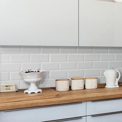Fabresa Bevelled Blanco Mate Biselado BX płytka ścienna 10x20 cm