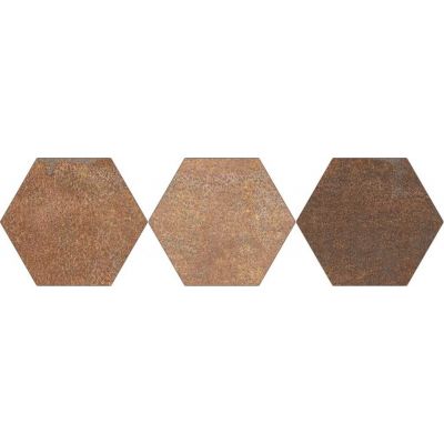 Oset Iron brown hex płytka ścienno-podłogowa 20x24 cm brązowy mat