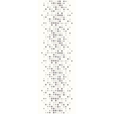 Paradyż Abrila dekor ścienny 20x60 cm inserto kropki B biały/szary