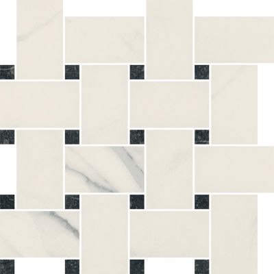 Paradyż mozaika ścienno-podłogowa 26,6x26,6 cm uniwersalna pantos STR biały/czarny