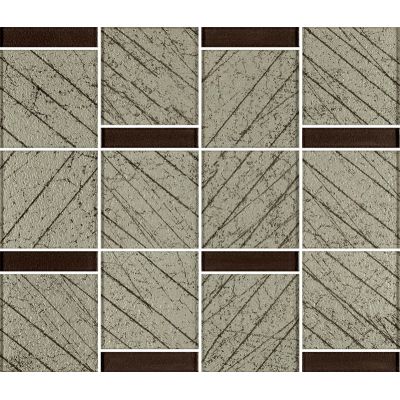 Paradyż mozaika ścienna 25,7x29,8 cm uniwersalna szklana ramones brązowa