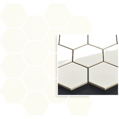 Paradyż mozaika ścienna 22x25,5 cm uniwersalna prasowana hexagon biała