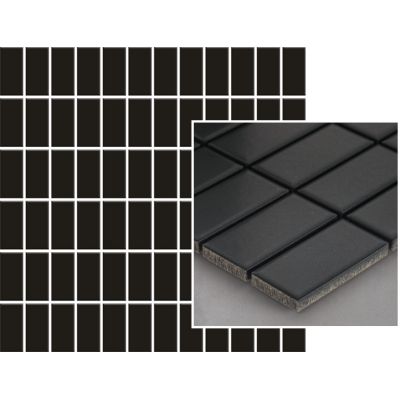 Paradyż Albir mozaika ścienno-podłogowa 29,8x29,8 cm prasowana czarny mat
