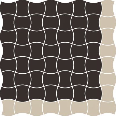 Paradyż Modernizm mozaika ścienno-podłogowa 30,9x30,9 cm prasowana mix A czarny/szary
