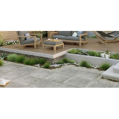 Paradyż Path płytka podłogowa 59,5x59,5 cm tarasowa grys szary mat