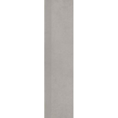Paradyż Intero stopnica 29,8x119,8 cm prosta nacinana srebrny mat