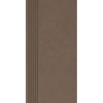 Paradyż Intero stopnica 29,8x59,8 cm prosta nacinana brązowy mat