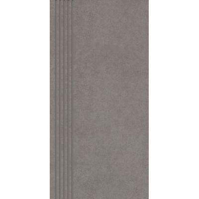 Paradyż Intero stopnica 29,8x59,8 cm prosta nacinana szary mat