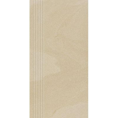Paradyż Rockstone stopnica 29,8x59,8 cm prosta nacinana beżowy mat