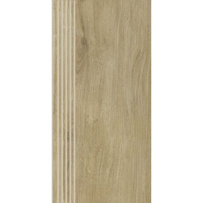 Paradyż Roble stopnica 29,4x59,9 cm prosta nacinana naturale brązowy mat