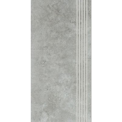 Paradyż Scratch stopnica 29,8x59,8 cm prosta nacinana szary półpoler