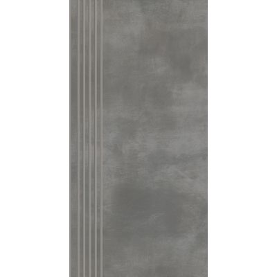Paradyż Tecniq stopnica 29,8x59,8 cm prosta nacinana grafitowy mat