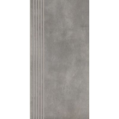 Paradyż Tecniq stopnica 29,8x59,8 cm prosta nacinana srebrny mat
