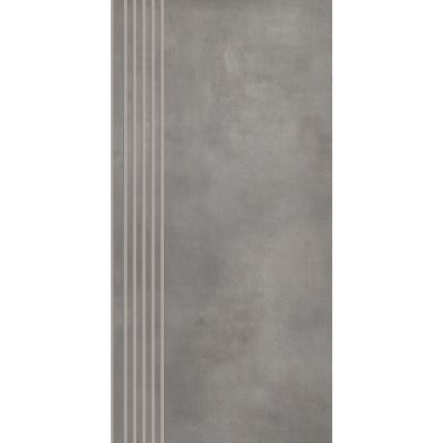 Paradyż Tecniq stopnica 29,8x59,8 cm prosta nacinana srebrny półpoler