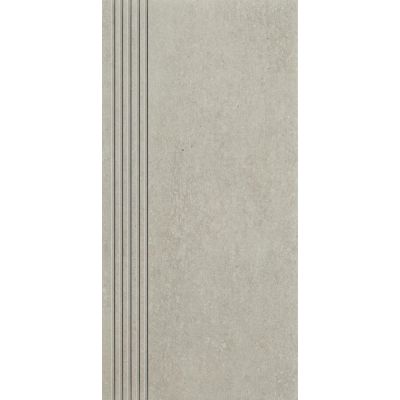 Paradyż Rino stopnica 29,8x59,8 cm prosta nacinana szary mat